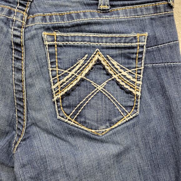 Ariat Real Denim Women’s Jeans 29R Vintage Blue Flare Bootcut Western Style - Picture 11 of 12